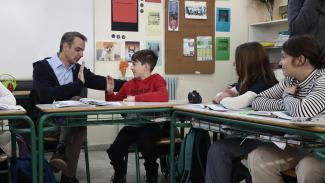Μητσοτάκης σε σχολείο